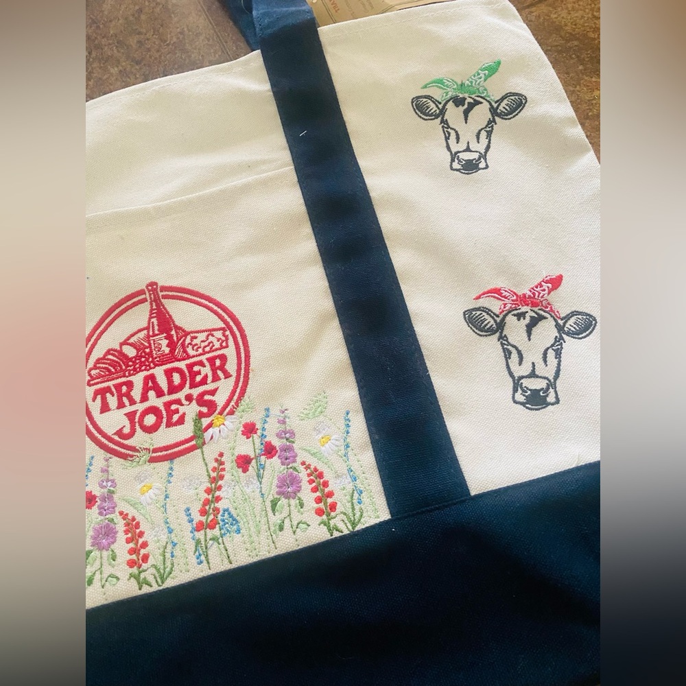 NWT Trader Joe's Reusable Canvas Tote Bag